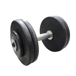 SET MANCUERNA FIJA PUÑO CROMADO Y DISCO FUNDICION 2,5kg a 30kg (12 pares)