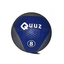MEDICINE BALL CAUCHO QUUZ 8kg Gris y Azul FB (Con pique)