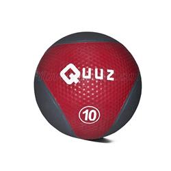 MEDICINE BALL CAUCHO QUUZ 10kg Gris y Rojo FB (Con pique)