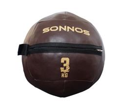 MEDICINE BALL SONNOS VINTAGE TIPO DYNAMAX 3kg (cuero oscuro)