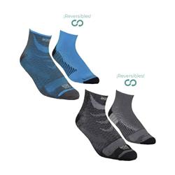 MEDIAS RUNNING DOBLE CAPA SOX (TE120C) Negro/Gris S