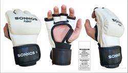 GUANTES MMA SONNOS PU COMPETICION SERIES S/M/L/XL Blanco/Negro XL