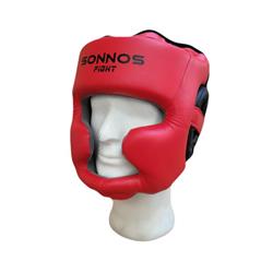 CABEZAL SONNOS HEAD GEAR PU POM MENTON, NUCA S/M-L/XL Rojo/Negro L-XL