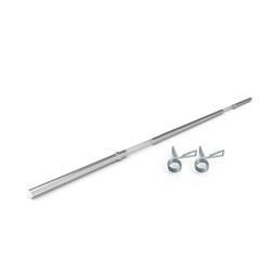 SET BARRA RECTA SONNOS NEGRO MICROPERFORADO 2,20mts Ø30mm (CON topes)