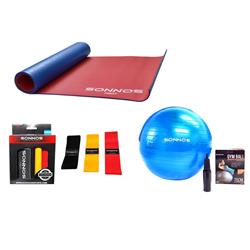 SET COLCHONETA YOGA MAT + BANDA CIRCULAR + FITBALL